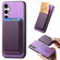 Samsung Galaxy S25 5G Retro Magsafe Card Bag PU Back Cover Phone Case - Purple