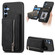 Samsung Galaxy S25 5G Retro MagSafe Zipper Wallet Card Bag Back Phone Case - Black