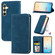Samsung Galaxy S25 5G Retro Skin Feel Magnetic Leather Phone Case - Blue
