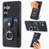 Samsung Galaxy S25 5G Retro Skin-feel Ring Card Wallet Phone Case - Black