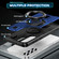 Samsung Galaxy S25 5G Ring Holder Carbon Fiber PC Hybrid TPU Phone Case - Blue