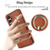 Samsung Galaxy S25 5G Ring Holder Card Bag Skin Feel Phone Case - Brown
