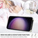 Samsung Galaxy S25 5G Ring Holder Card Bag Skin Feel Phone Case - White