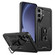 Samsung Galaxy S25 5G Ring Holder PC Hybrid TPU Phone Case - Black