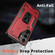 Samsung Galaxy S25 5G Ring Holder PC Hybrid TPU Phone Case - Red