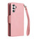Samsung Galaxy S25 5G Rivet Buckle 9 Cards Three Fold Leather Phone Case - Rose Gold