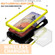 Samsung Galaxy S25 5G R-JUST Sliding Camera Life Waterproof Holder Phone Case - Yellow