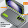 Samsung Galaxy S25 5G Rugged PC Hybrid Silicone Phone Case with Holder - Grey+Fresh Green
