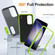 Samsung Galaxy S25 5G Rugged PC Hybrid Silicone Phone Case with Holder - Grey+Fresh Green