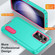 Samsung Galaxy S25 5G Rugged PC Hybrid Silicone Phone Case with Holder - Light Green+Rose Red