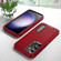 Samsung Galaxy S25 5G Rugged PC Hybrid Silicone Phone Case with Holder - Red+Black