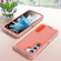 Samsung Galaxy S25 5G Rugged PC Hybrid Silicone Phone Case with Holder - Transparent+Orange