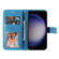 Samsung Galaxy S25 5G Seven-petal Flowers Embossing Leather Phone Case - Blue
