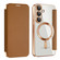Samsung Galaxy S25 5G Shield MagSafe RFID Anti-theft Leather Phone Case - Brown