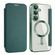 Samsung Galaxy S25 5G Shield MagSafe RFID Anti-theft Leather Phone Case - Green