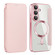 Samsung Galaxy S25 5G Shield MagSafe RFID Anti-theft Leather Phone Case - Pink