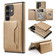 Samsung Galaxy S25 5G Shield Multi-functional MagSafe Card Bag Phone Case - Desert Gold