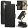 Samsung Galaxy S25 5G Side Buckle RFID Anti-theft Leather Phone Case - Black