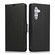 Samsung Galaxy S25 5G Side Buckle RFID Anti-theft Leather Phone Case - Black