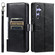 Samsung Galaxy S25 5G Simple 6-Card Wallet Leather Phone Case - Black