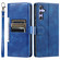 Samsung Galaxy S25 5G Simple 6-Card Wallet Leather Phone Case - Blue Samsung Galaxy S25 5G Simple 6-Card Wallet Leather Phone Case - Blue