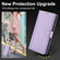 Samsung Galaxy S25 5G Skin Feel Pure Color Card Slots Leather Phone Case with Dual Lanyard - Purple