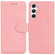 Samsung Galaxy S25 5G Skin Feel Pure Color Flip Leather Phone Case - Pink