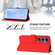Samsung Galaxy S25 5G Skin Feel Solid Color Leather Phone Case with Lanyard - Red