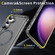 Samsung Galaxy S25 5G Skin Feel TPU + PC MagSafe Magnetic Phone Case - Transparent Black