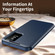 Samsung Galaxy S25 5G Smart View Window Leather Phone Case with Card Slot - Blue