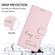 Samsung Galaxy S25 5G Smile Embossing RFID Leather Phone Case - Pink