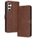 Samsung Galaxy S25 5G Solid Calf Texture Flip Leather Phone Case - Brown