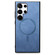 Samsung Galaxy S25 5G Solid Color Retro Magsafe PU Back Cover Phone Case - Blue