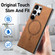 Samsung Galaxy S25 5G Solid Color Retro Magsafe PU Back Cover Phone Case - Brown