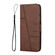 Samsung Galaxy S25 5G Stitching Calf Texture Buckle Leather Phone Case - Brown