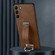 Samsung Galaxy S25 5G SULADA PC Hybrid Leather Texture Skin Feel Shockproof Phone Case - Brown