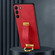 Samsung Galaxy S25 5G SULADA PC Hybrid Leather Texture Skin Feel Shockproof Phone Case - Red
