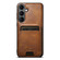 Samsung Galaxy S25 5G Suteni H15 Oil Eax Leather Detachable Wallet Back Phone Case - Brown