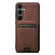 Samsung Galaxy S25 5G Suteni H16 Litchi Texture Leather Detachable Wallet Back Phone Case - Brown