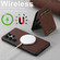 Samsung Galaxy S25 5G Suteni H16 Litchi Texture Leather Detachable Wallet Back Phone Case - Brown