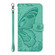 Samsung Galaxy S25 5G Swallowtail Butterfly Embossed Leather Phone Case - Green