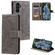 Samsung Galaxy S25 5G Totem Flower Embossed Leather Phone Case - Grey