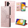 Samsung Galaxy S25 5G Totem Flower Embossed Leather Phone Case - Rose Gold