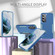 Samsung Galaxy S25 5G TPU + PC Shockproof Protective Phone Case - Royal Blue + Grey Green