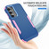 Samsung Galaxy S25 5G TPU + PC Shockproof Protective Phone Case - Royal Blue + Pink