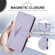 Samsung Galaxy S25 5G Triangle Pattern Buckle Clasp Leather Phone Case - Light Purple