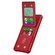 Samsung Galaxy S25 5G Vertical Flip Card Bag Holder Leather Phone Case - Red