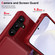 Samsung Galaxy S25 5G Vertical Flip Card Bag Holder Leather Phone Case - Red