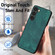 Samsung Galaxy S25 5G Vintage Leather PC Back Cover Phone Case - Green