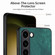 Samsung Galaxy S25 5G Vintage Leather PC Back Cover Phone Case - Green